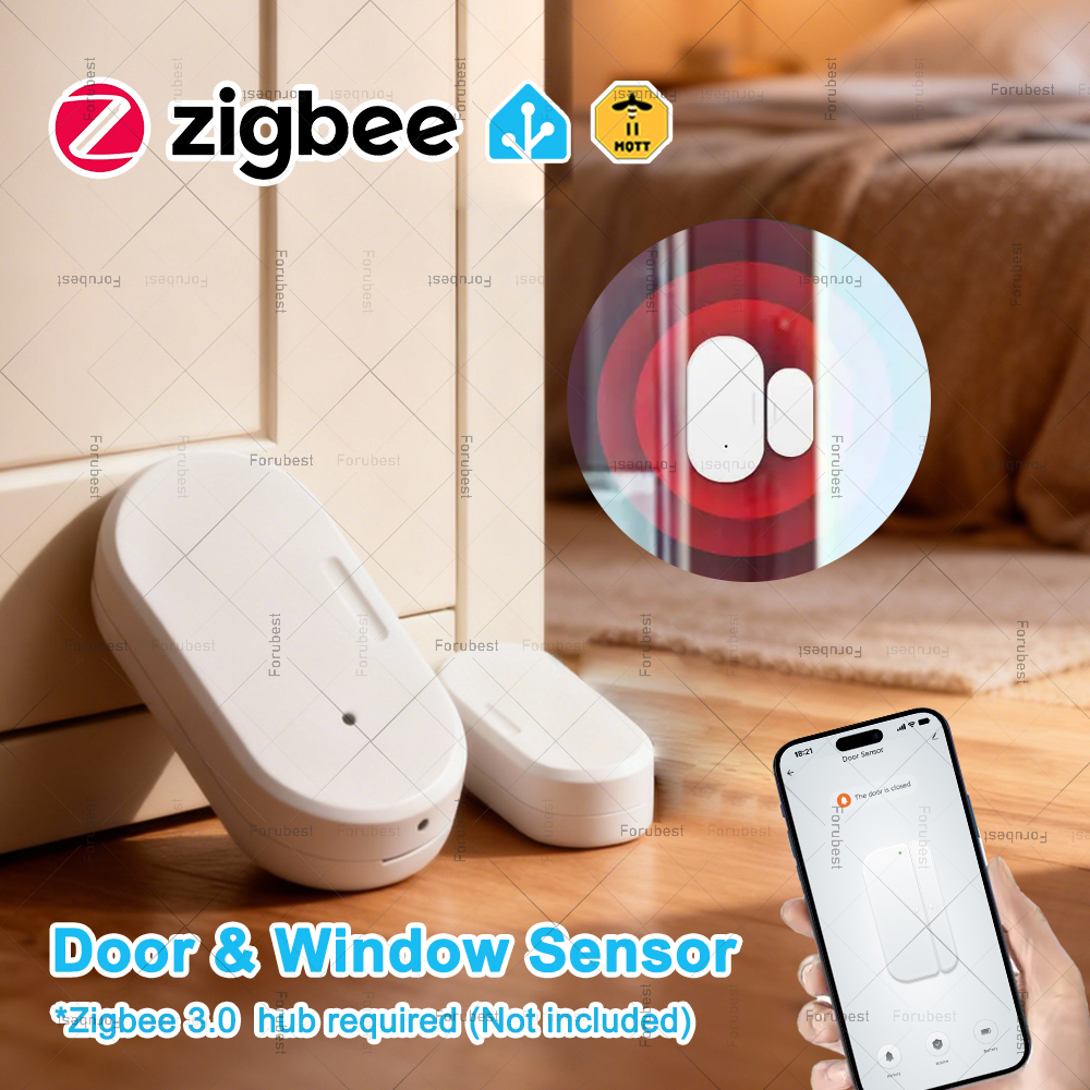 Zigbee 3.0 Door Window Sensor Smart Home Security Automation System Wireless Door Open Closed Detector Need Gateway Support Z2M