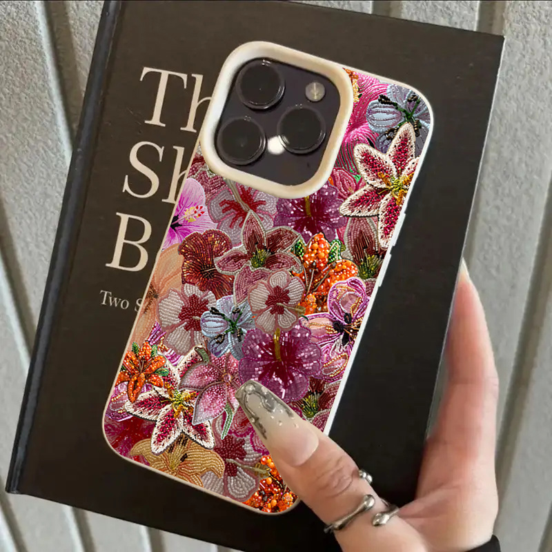 Silicone Flower Phone Case For iPhone 17 Pro Max 16 13 11 15 14 12 16E 17 Air 16promax 17promax Transparent Soft Funda Cover