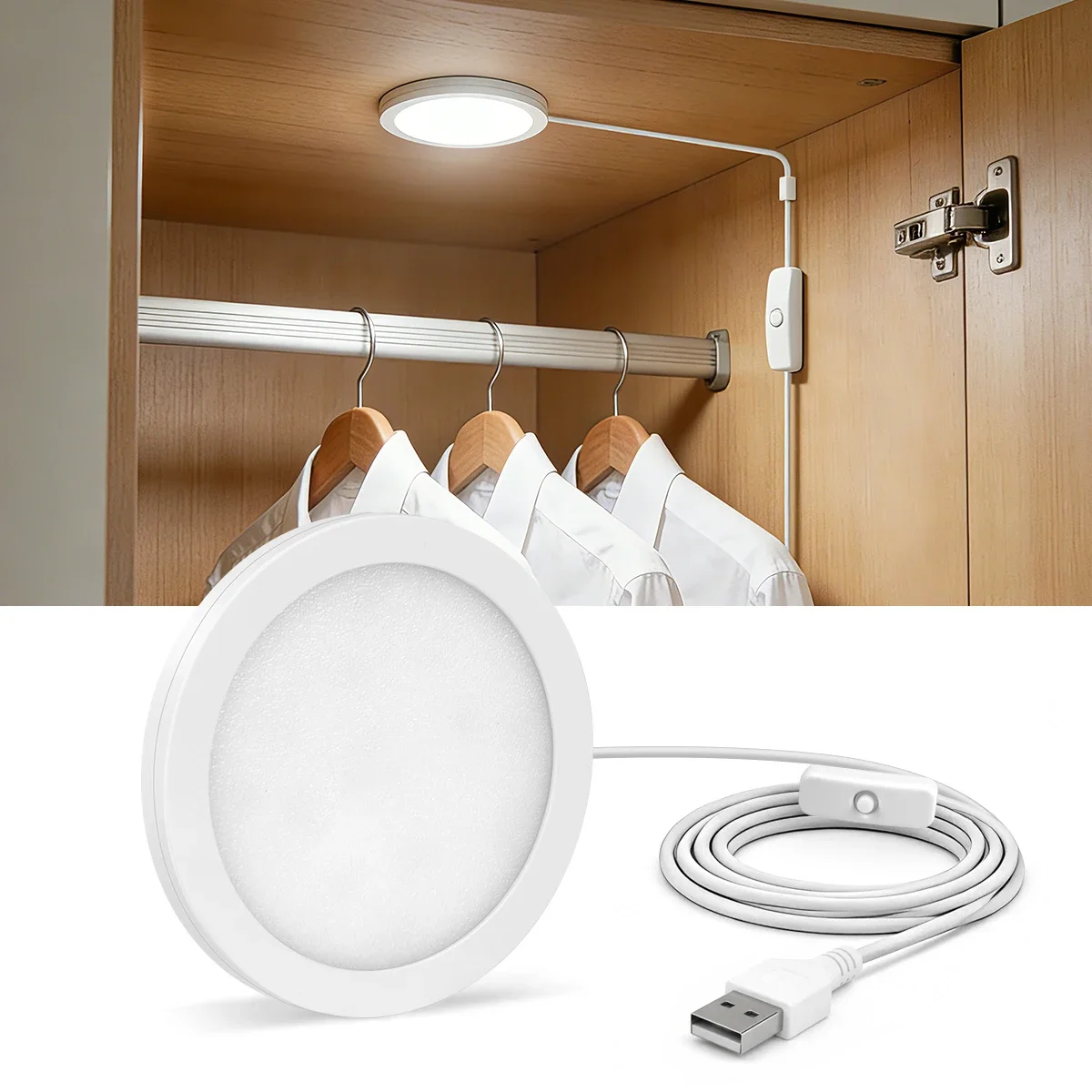 Ultra-Thin 8mm Aluminum USB Panel Light 3 Color Temperatures for 3D Printed Lampshades DIY Table Lamp Bedside Lighting