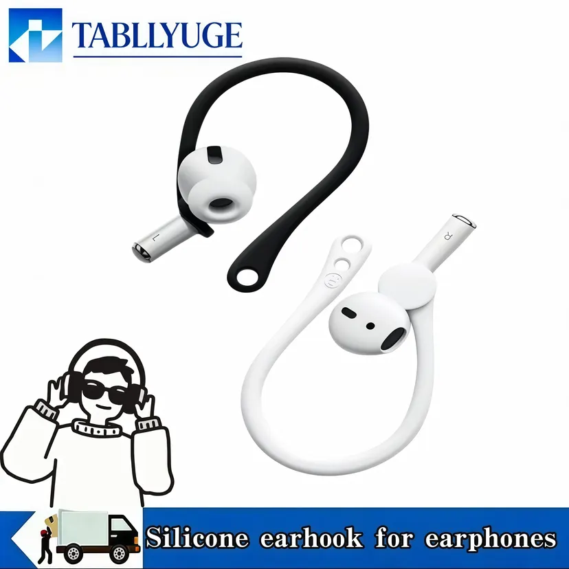 1 Pair of Silicone Anti-Lost Ear Hooks Suitable for AirPods Pro 1/2/3 and Wireless Earbuds Anti-Slip Ear Hooks
