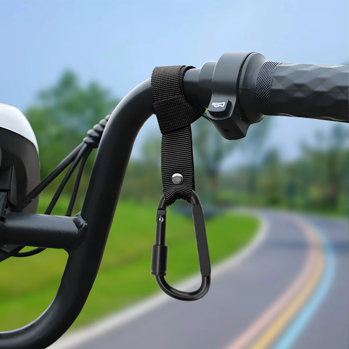 1/2pcs Bike Motorcycle Hanging Front Hook High Load Bearing Hanging Hook Multifunctional D-Hook Hanger Shopping Pram Hook