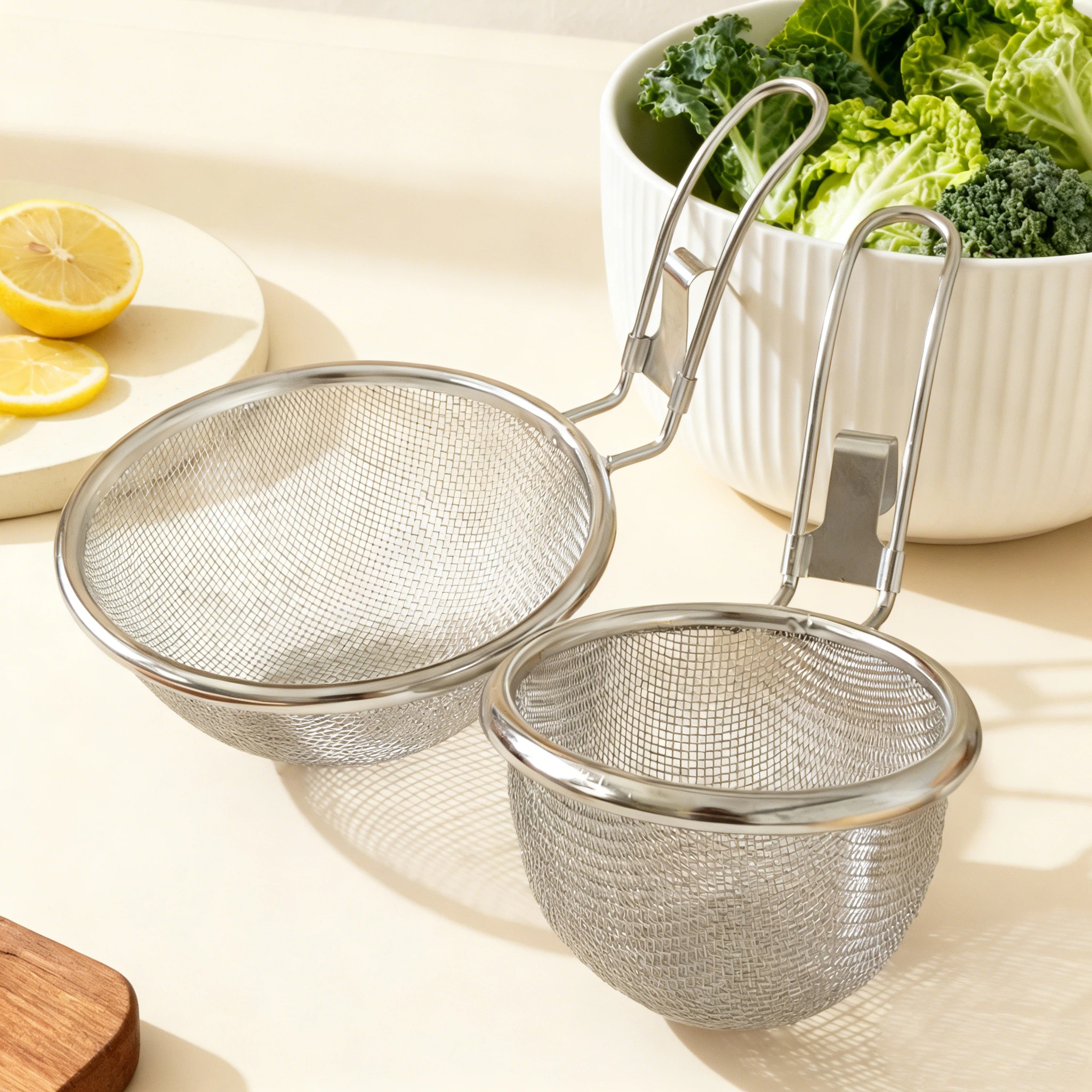 1/2PCS Hanging Hot Pot Strainer Spoon Durable 304 Stainless Steel Filter Multi-functional Colander Skimmer Spoon Kitchen Gadgets
