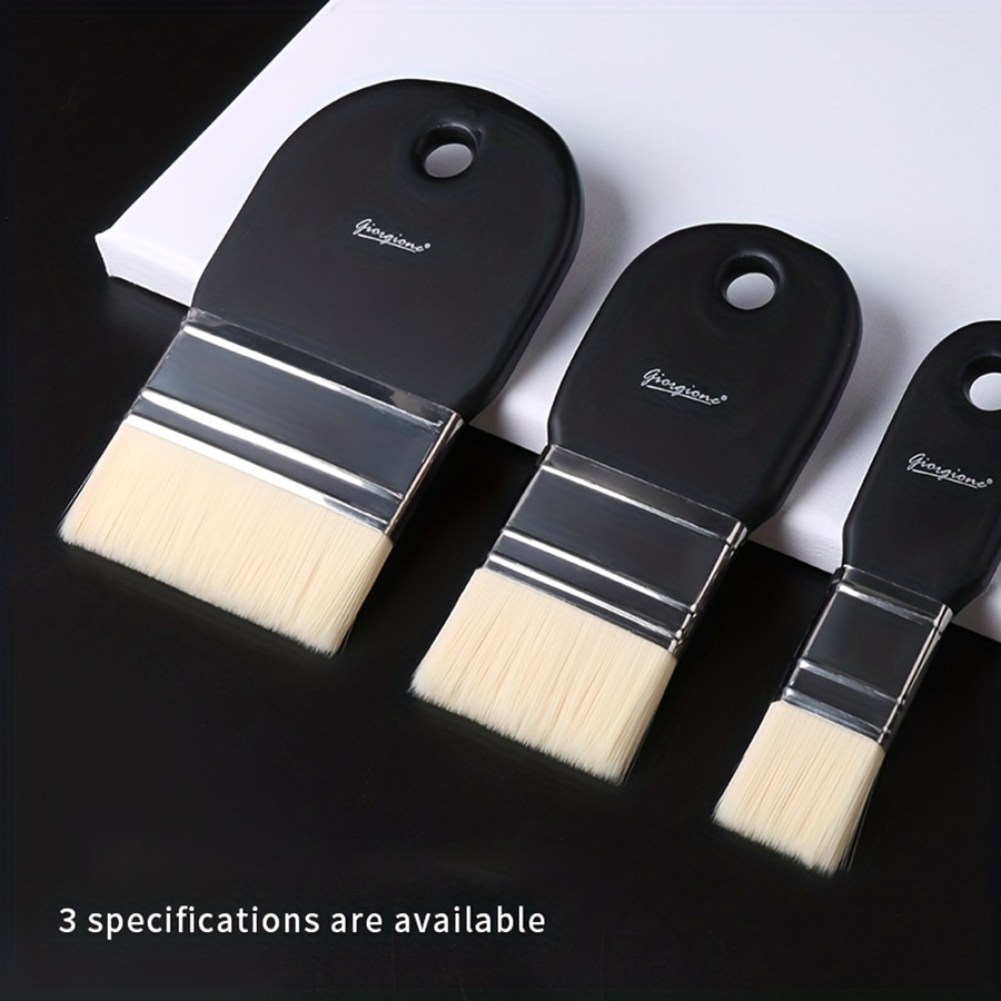 1pc Nylon Hair Brush Flat Headed Brush Water Powder Watercolor Oil PAinting Acrylic Wall Painting Hand Painting Wall DIY paintin