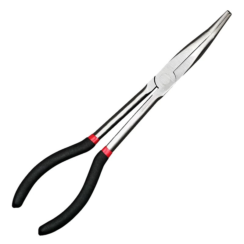 High Quality Multifunctional 1pc Fishing Pliers Curve Straight Long Handle Carbon Steel Gripper DIY Manual Tool