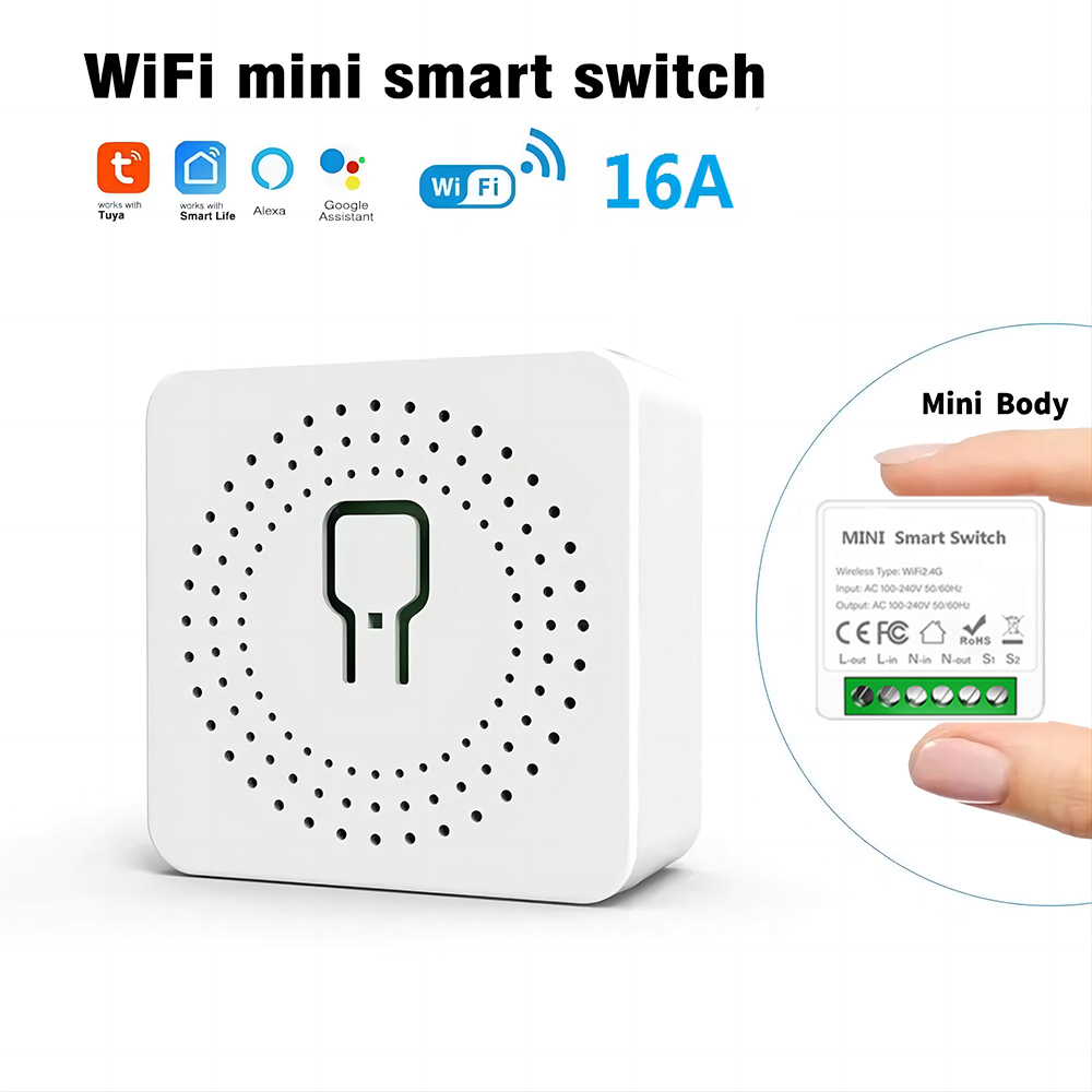 Tuya Mini 16A/20A Zigbee 3.0 WiFi Switch Module Relay 2-Way Control Smart Home Automation Module Interruptor for Alexa