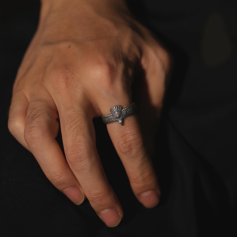 1 piece vintage eagle alloy ring Fashionable, trendy, unique, simple, and stylish accessory. Suitable for everyday wear, parties