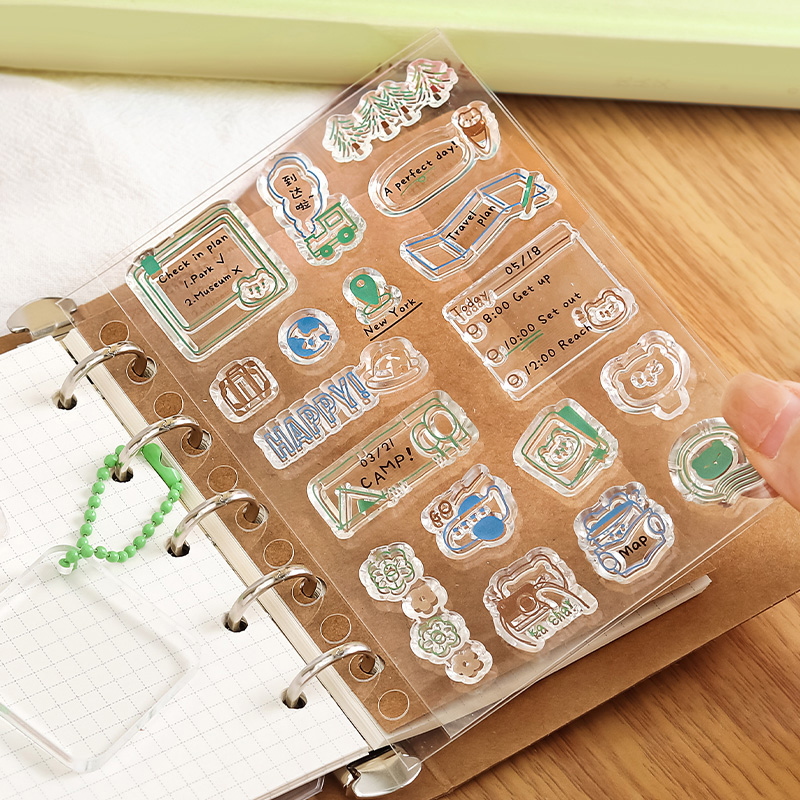 1. PC Daily Record Series Simple Ins Silicone Seal Cute Student Seal DIY Diary Creative Handbook Scrapbook Aesthetic Material