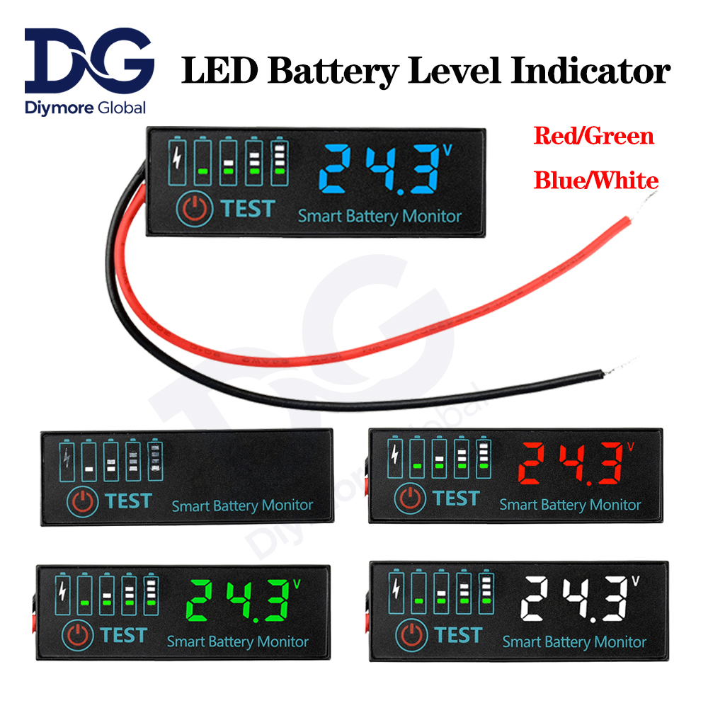 New Battery Charge Indicator Board 12V/24V/36V/48V Li-ion Lipo Lithium Battery Level Indicator Tester Capacity Tester Meter
