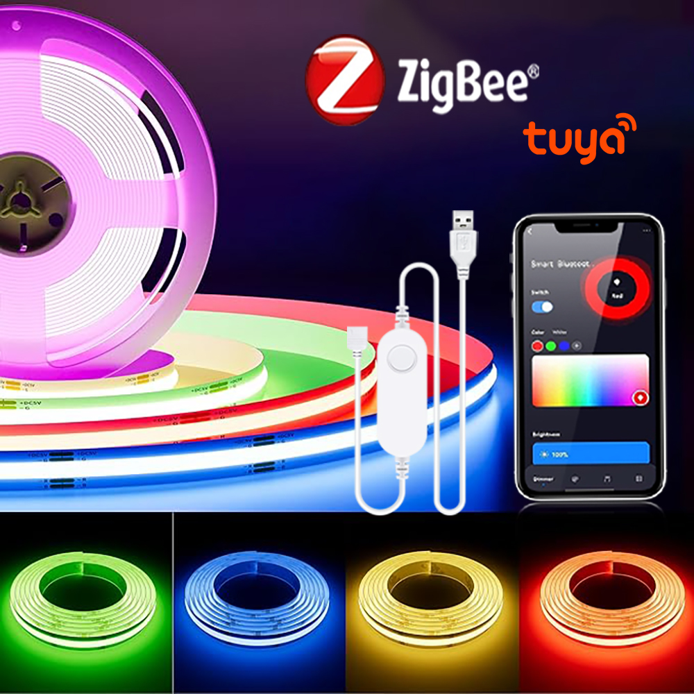 ZigBee Wifi LED Strip Smart Tuya Neon Light 5V USB Waterproof LED Tape With Dimmable Dimmer Home TV Backlight Decor Alexa Lamp
