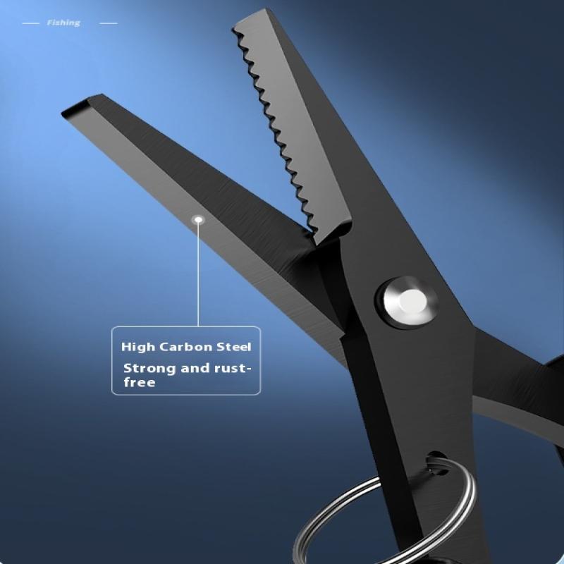 Stainless Steel Fishing Scissor Accessories Electrician Portable Scissors Plier Cut PE Braid Line Lure Carp Fishing Tools