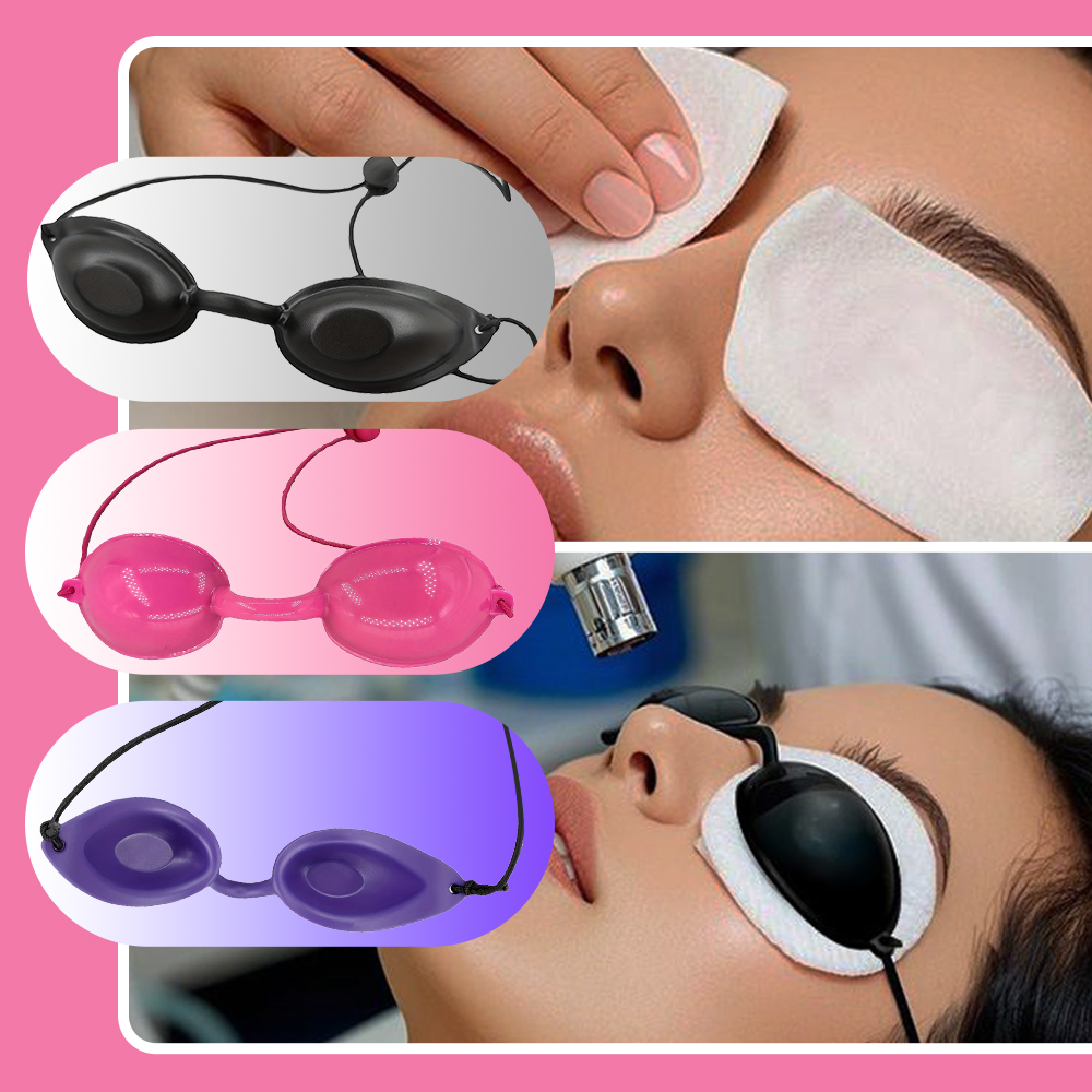 Tanning Bed Goggles Individual Tanning Goggles Eyeshields For UV Lamp LED Light Therapy IPL Safety Goggles Sunbathing Eye Mask