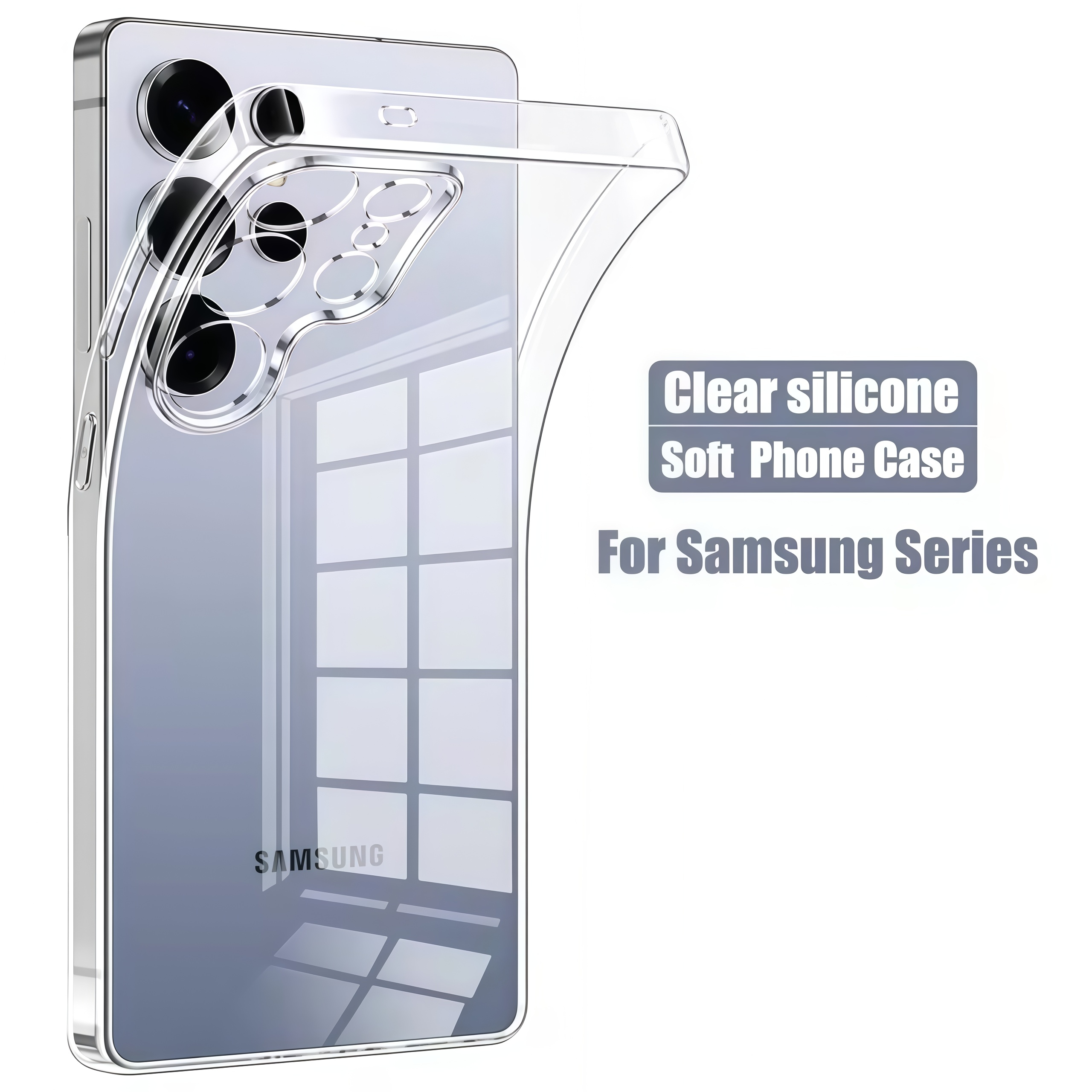 Clear Soft Phone Case For Samsung Galaxy S26 S25 S24 S23 S22 S21 S20 FE Note 20 Ultra 8 9 10 S10 Lite S9 S8 Plus S10e Back Cover