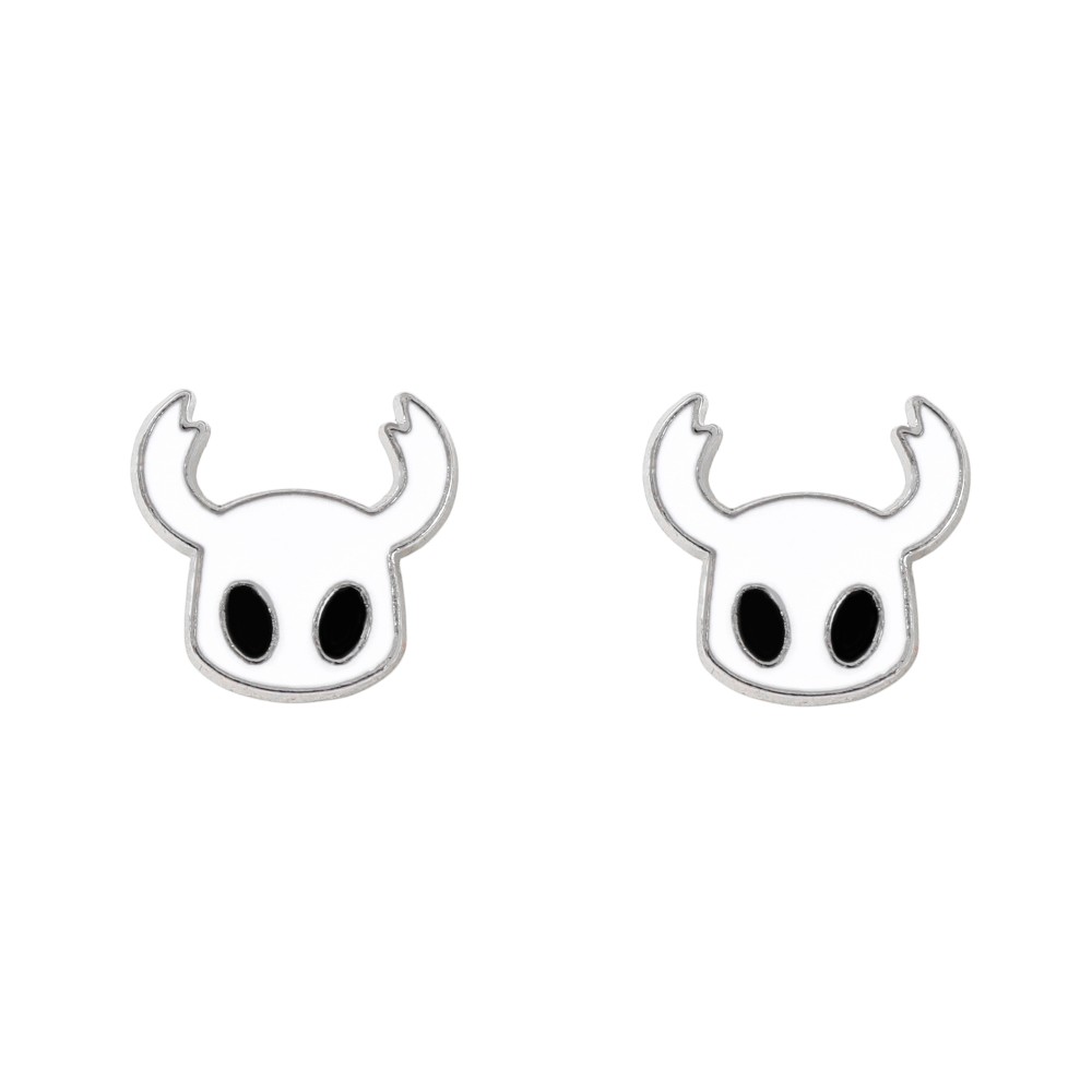 1 pair of gaming accessory earrings Hollow Knight main character ear studs cute accessory