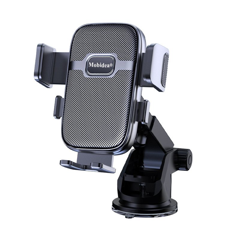 Gravity Locking Three-Point Support Portable Vehicle Mounting Bracket Powerful Suction Cup Base, Spiral Design, 360° Rotatable