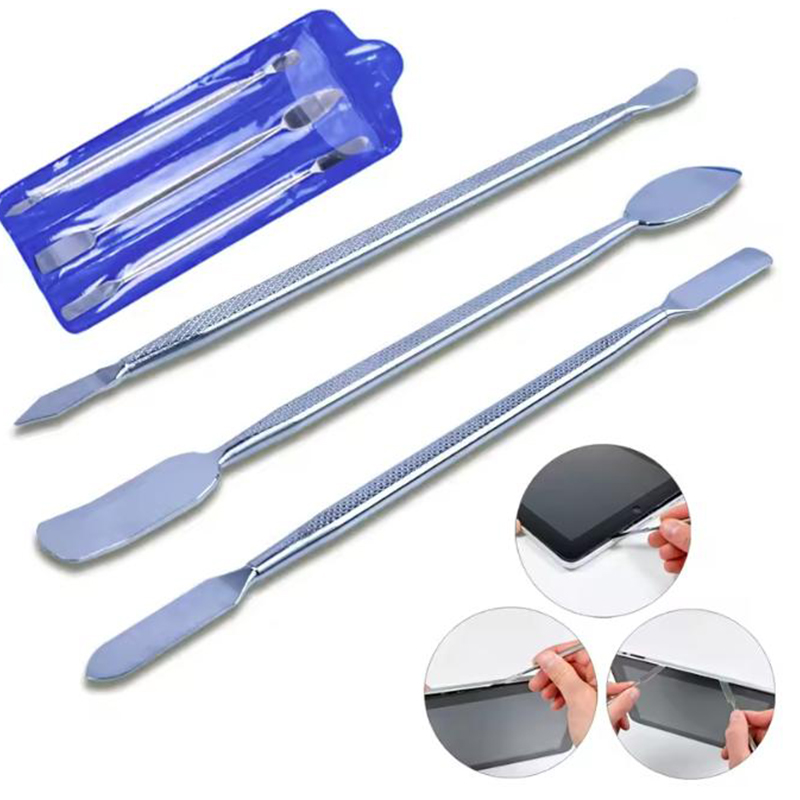 3pcs Universal Mobile Phone Repair Opening Tool Metal Disassemble Crowbar Metal Steel Pry Phone Hand Tool Set