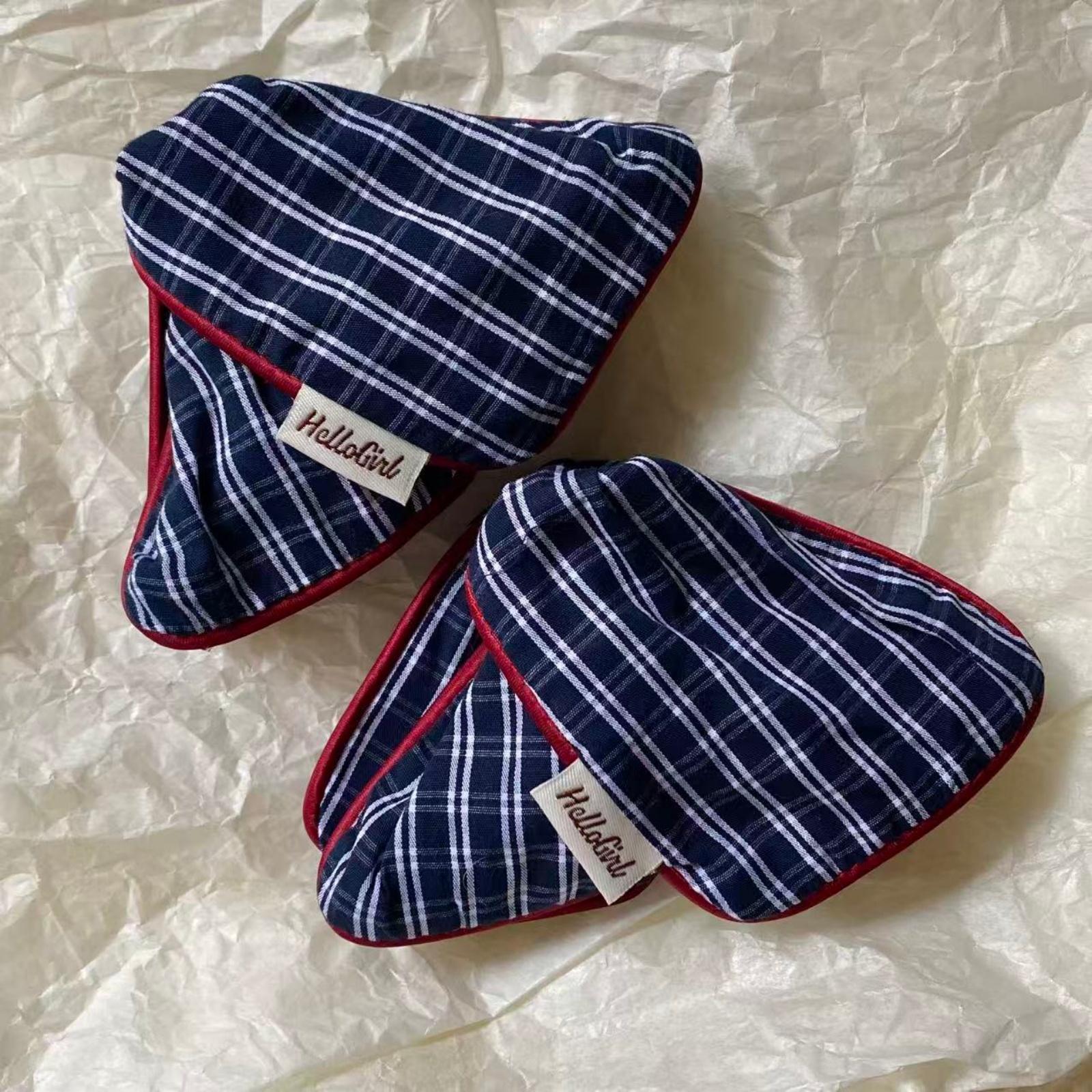 1PC Plaid Hair Claws, Blue And White Checkered Hair Clips For Women, Vintage Style Large Hair Grips, Cute "Hellogirl" Hair