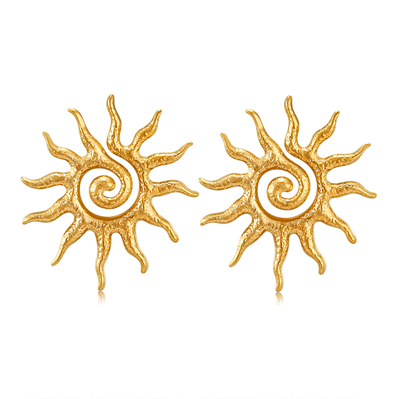 Loe | Sunflower Stud Earrings for Women.18K Gold Plated. Stainless Steel.1Pair.Waterproof Jewelry. Charms. Trendy Gifts