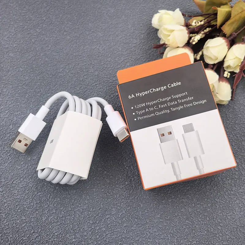 For Xiaomi 6A Usb Type C Cable 120w 90W 45W Turbo Tipo C Fast Charging For Mi/Redmi Note 15 13 12 11 K90 K80 K70 Pro Poco M8 F7