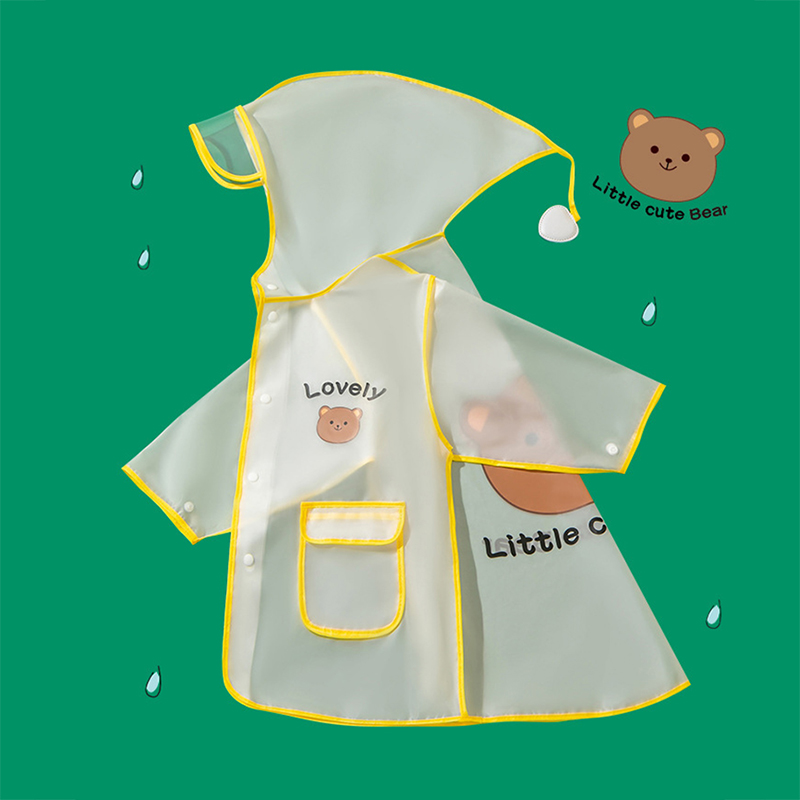 Raincoat For Kids Primary School Kindergarten Baby Poncho boys Girls Transparent Waterproof Thick Rainwear Rainy Day Outdoor
