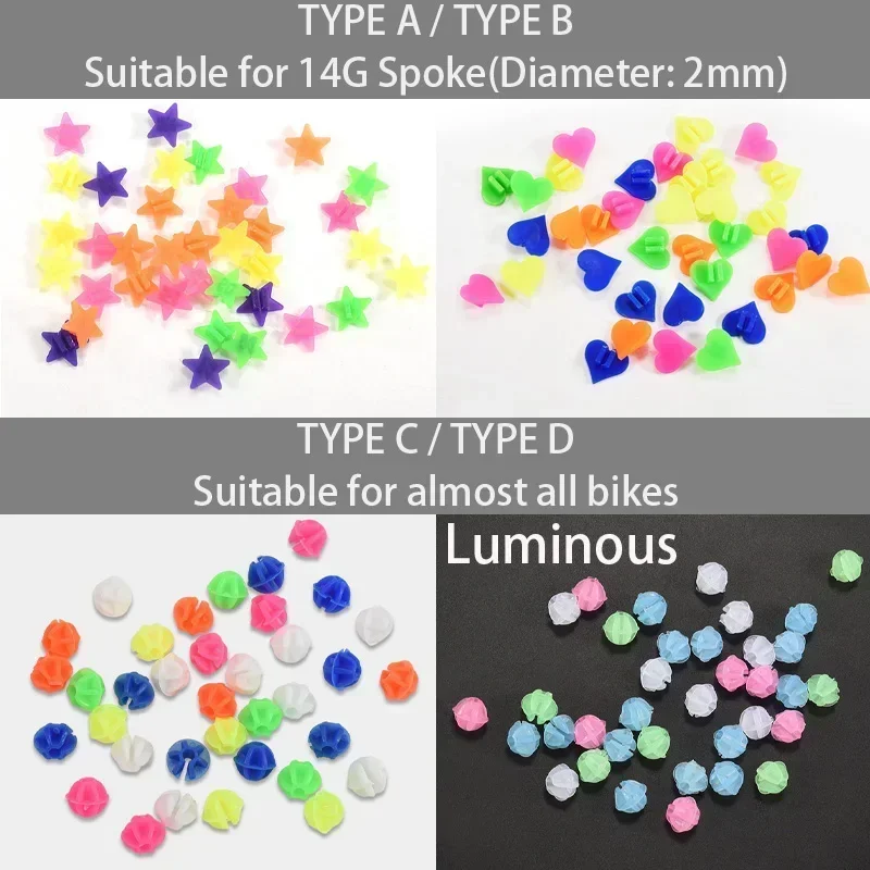 1 Pack (about 36PCS) Bicycle Color Beads Bicycle Wire Spokes Plastic Color Beads Rim Decorations Bike Spokes Decoration