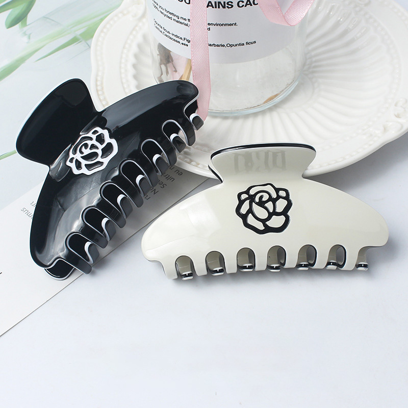 1pc simple small fragrant style letters lazy elegant temperament grip fashionable retro vinegar board hair grip
