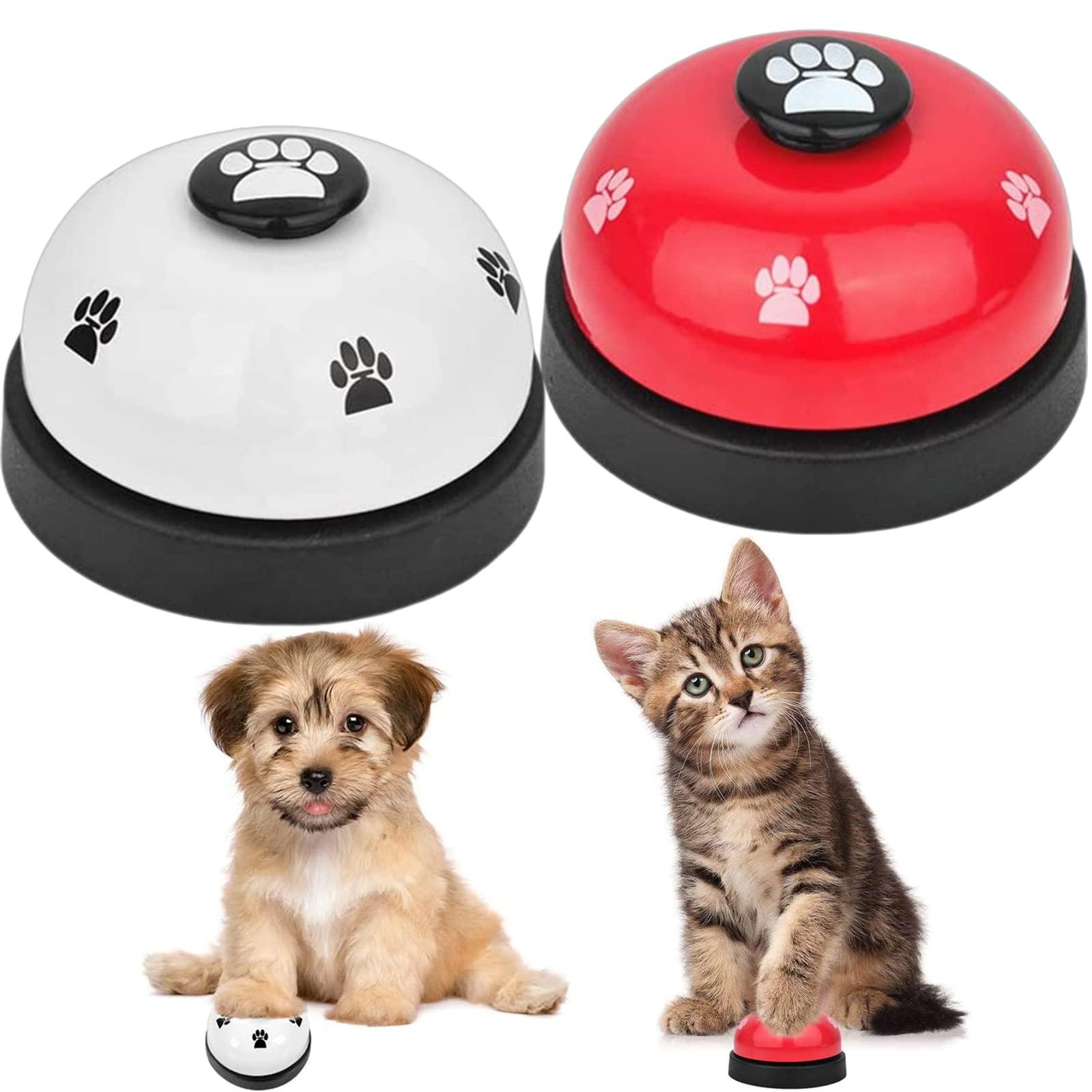 Dog Doorbells, 1 Pcs Metal Bell Dog Training with Non Skid Bottoms Dog Door Bell for Potty Training Clear Ring Pet Tool