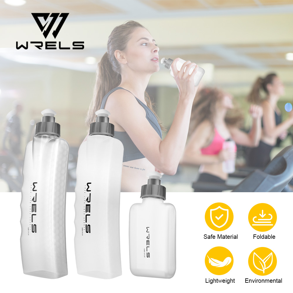 WRELS Widesea Camping 600ml Soft Water Bottle TPU BPA-Free Running & CyclingHydration Belt Pack Convenient Fitness Water Bottle