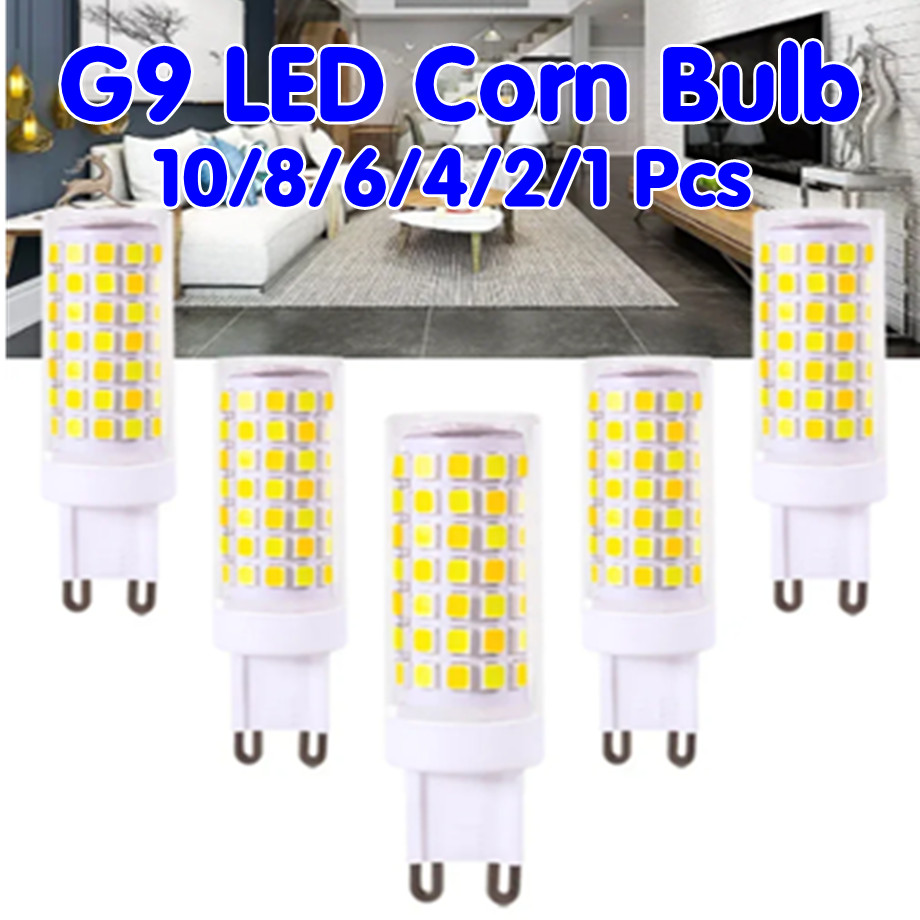10 Pcs Brightest G9 LED Lamp AC220V 7W Ceramic SMD2835 LED Bulb Warm/Cool White Spotlight Replace Halogen Light Wholesale