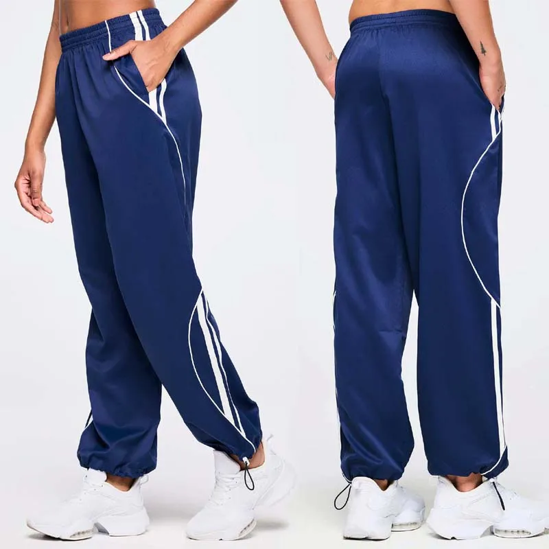 Dynamic Weaving Lines Loose Quick-Drying Thin Sports Fitness Pants Men And Women Dance Yoga Casual Jogger Loose Trousers