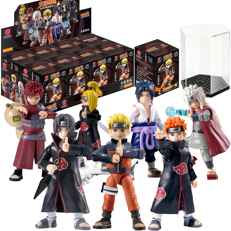 Naruto Action Uzumaki Naruto Uchiha Sasuke Uchiha Itachi Gaara Deidara Anime Figure Building Block Toys Kids