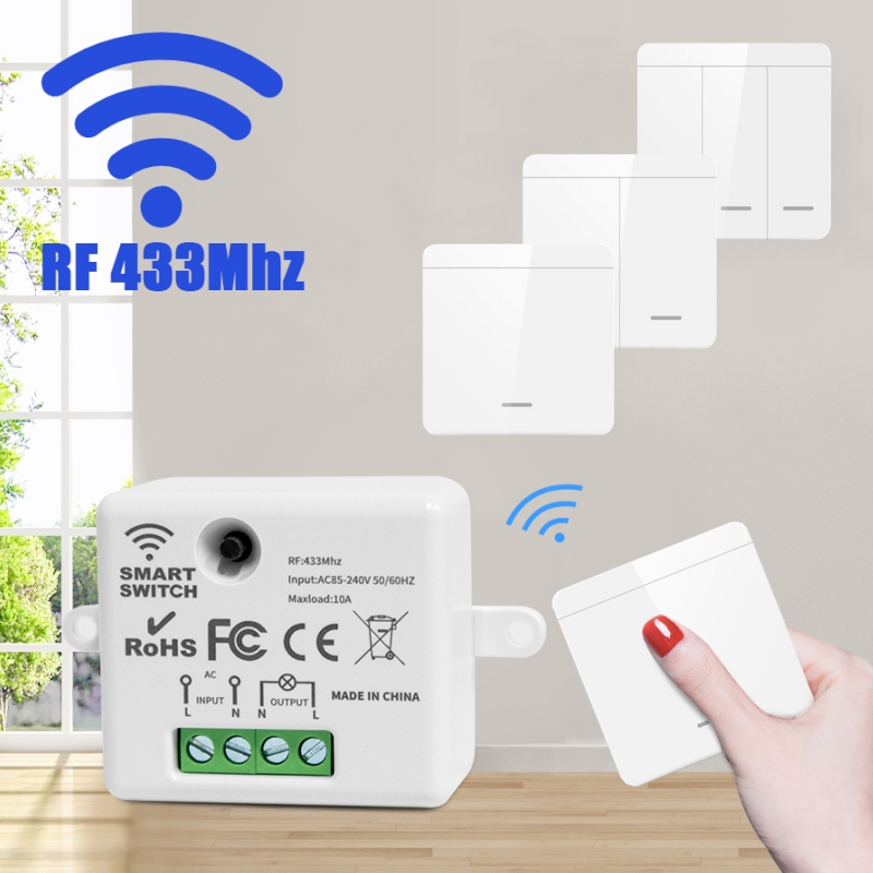 16/20A Tuya Wifi Smart Switch Module RF 433Mhz Wireless Relay Receiver Mini Light Switch for Alexa Alice Remote Control