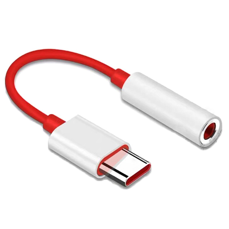 Original 10 9 8 7T Pro 7 9R 8T Nord 2 5G USB Type C To 3 5MM Headphone Jack Adapter Audio Aux Cable Phone Accessories