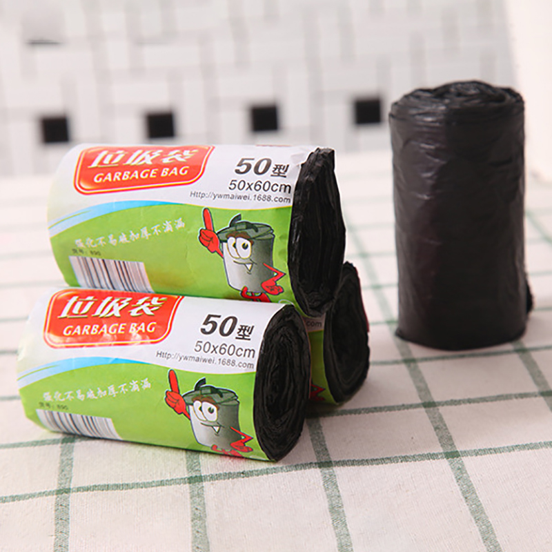 1 Rolls 50*60cm Garbage Bags Single Color Thick Convenient Environmental Plastic Trash Bags Disposable Plastic Bag Black Garbage
