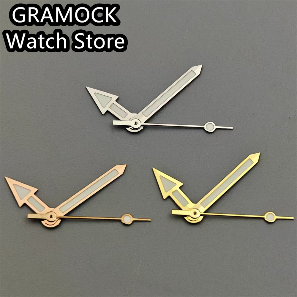 GRAMOCK Green Luminous Hands Silver Rose Gold Gold Watches Needles For NH34 NH35 NH36 NH38 ETA2824 PT5000 Watches Pointers