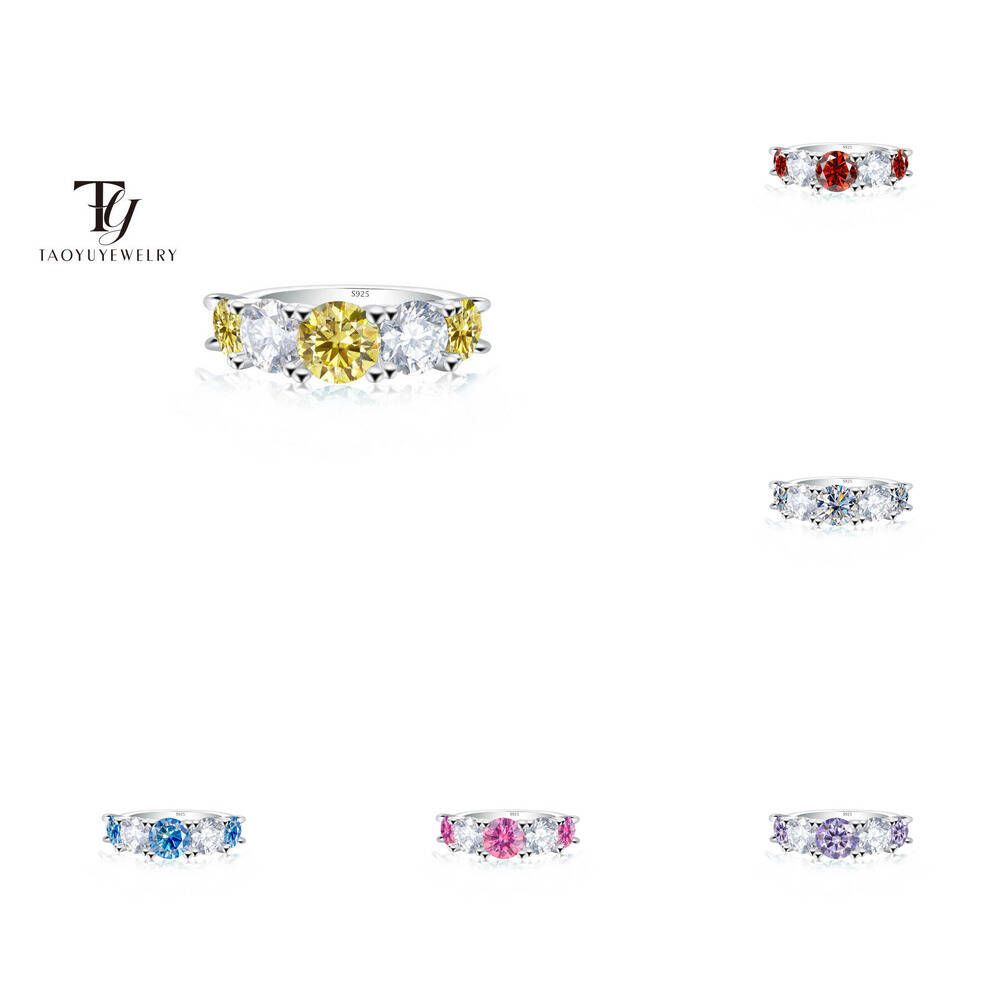 TY Hot 3.6CT D Color Moissanite Simple And Elegant Fairy Ring 925 Sterling Silver Women's Ring Fine Jewelry For Wedding Party