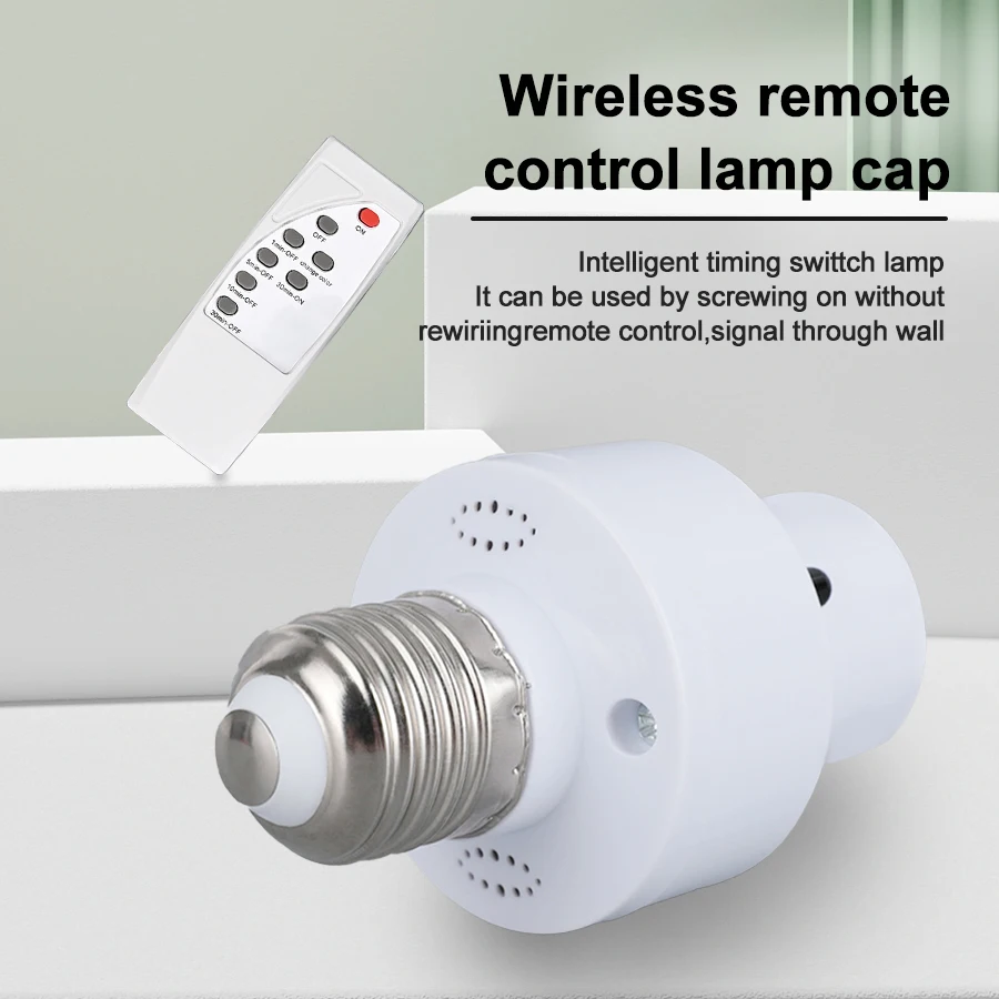 Infrared Smart LED Lampholder E27 with IR Remote Control AC85-265V Convertible Lamp Base for Lazy People