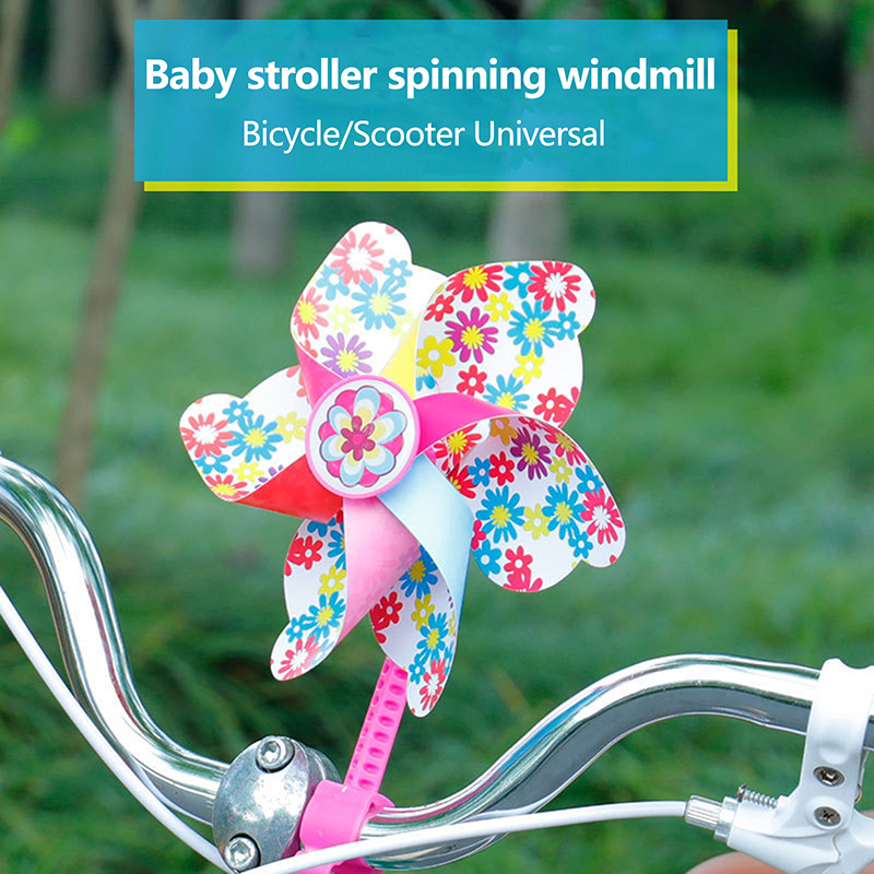 1 Set Outdoor Cycling Scooter Bicycle Handlebar Colorful Tassels Kids Bike Decor Ribbon Windmill Decoration Bike Accessories