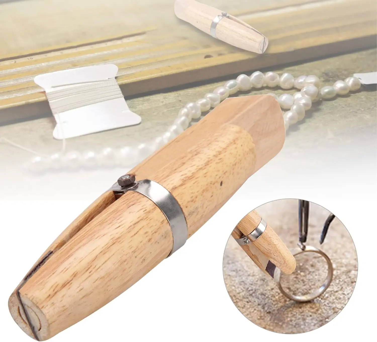 Professional Wood Ring Clamp for Jewelers Carving, Inlay & Repair Tool Goldsmith Craft Supplies Durable Benchwork Inlay Carving