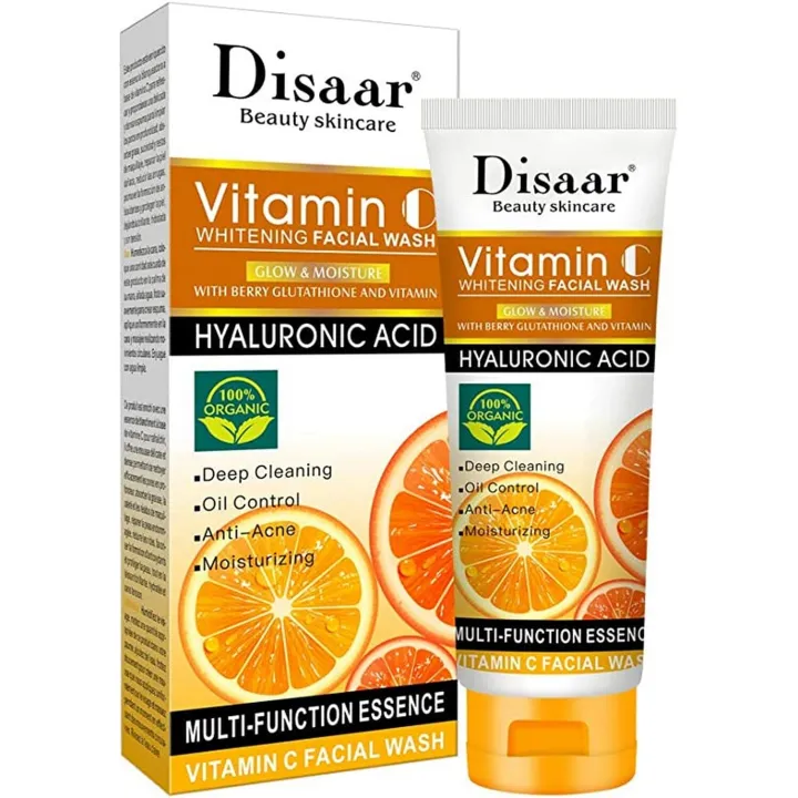 Disaar Beauty Skincare Vitamin C Facial Wash Moisturizing Cleaning Anti-Acne Oil Control Essence 100ml