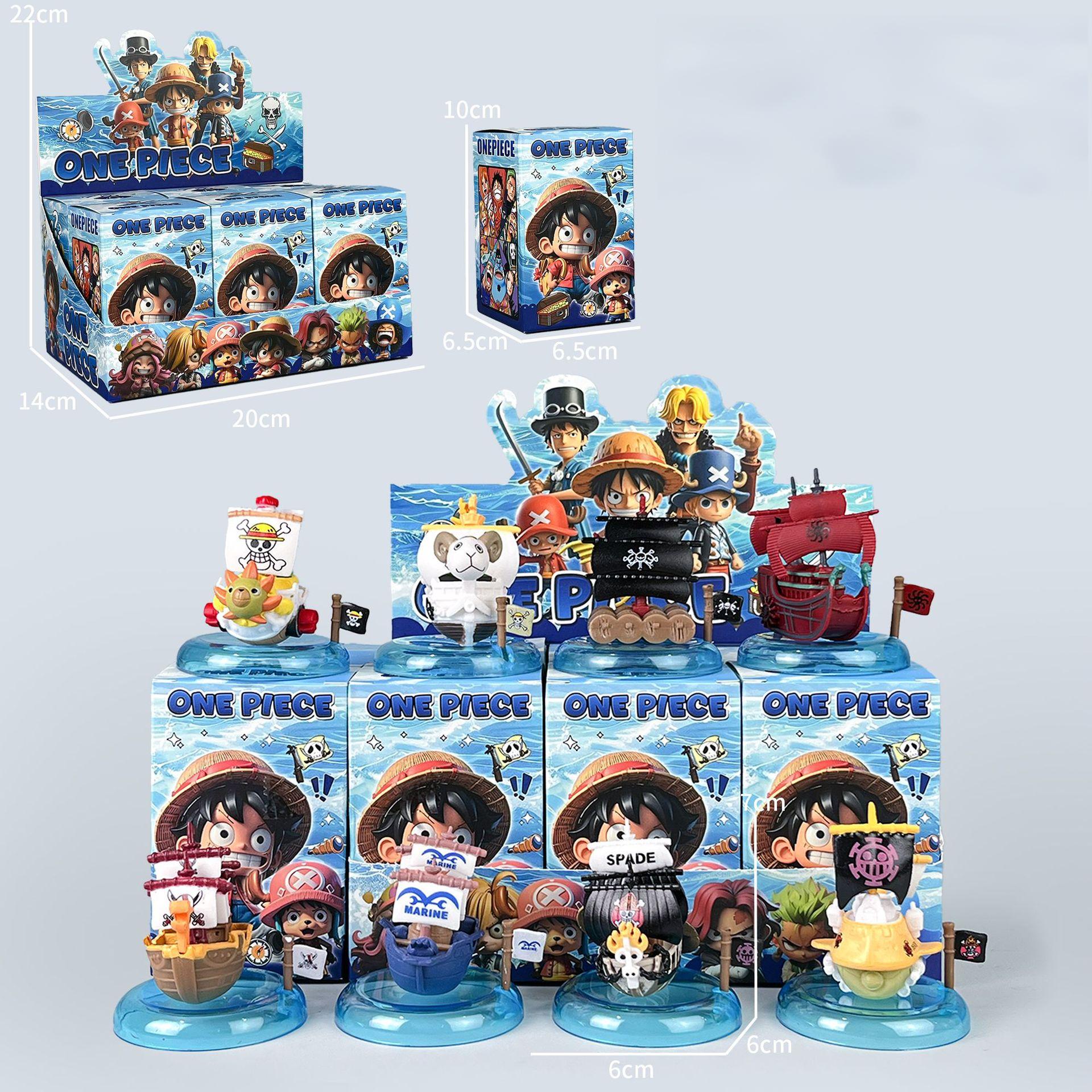 Anime Peripheral One Piece 8 Q-version One Piece Ship Blind Box Figurine, Sunshine Figurine Model Figurine, Figurine Figurine