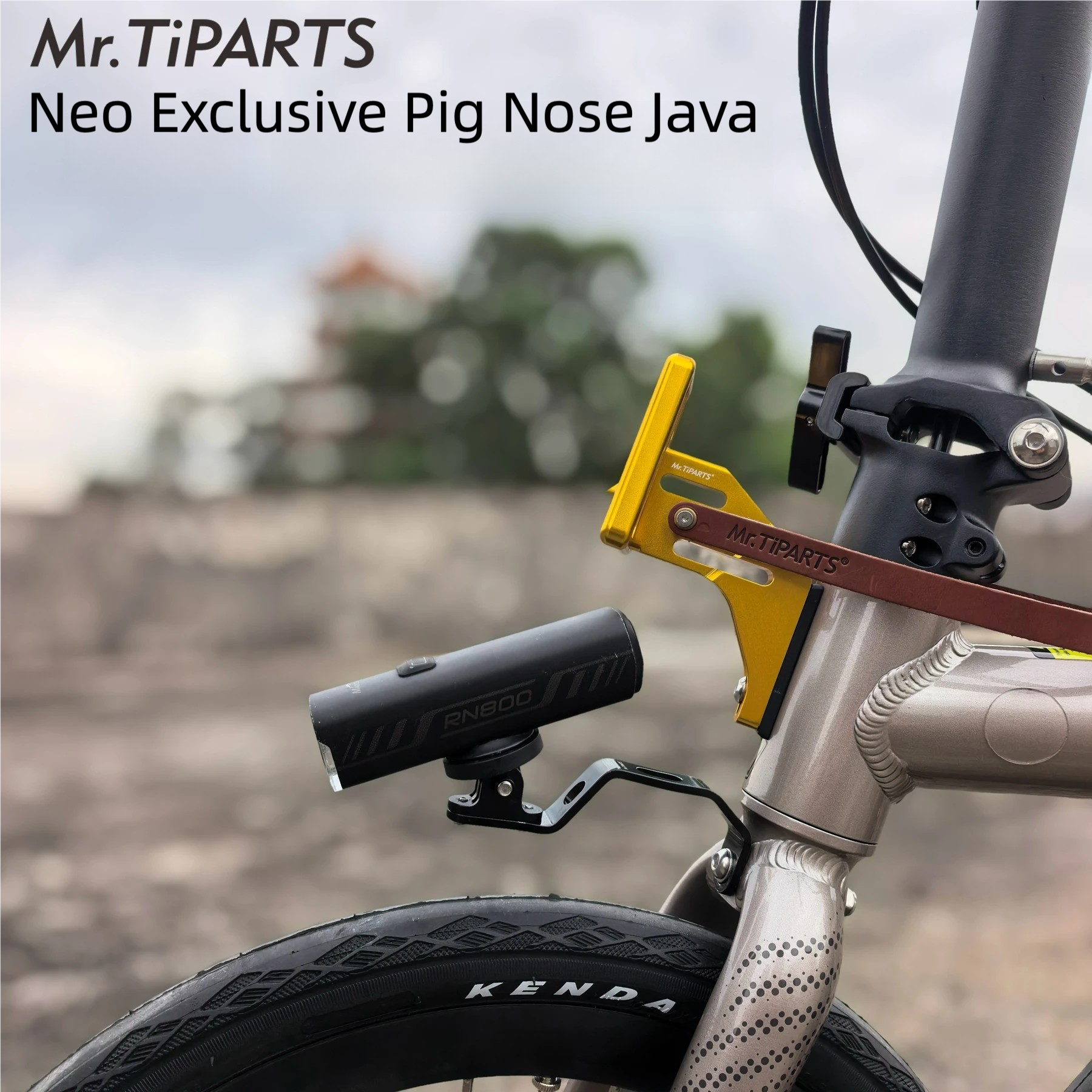 Aluminum Alloy 3 Fold Bicycle Pig Nose Mount Rise Mount Light Mount Compatible with Java Neo