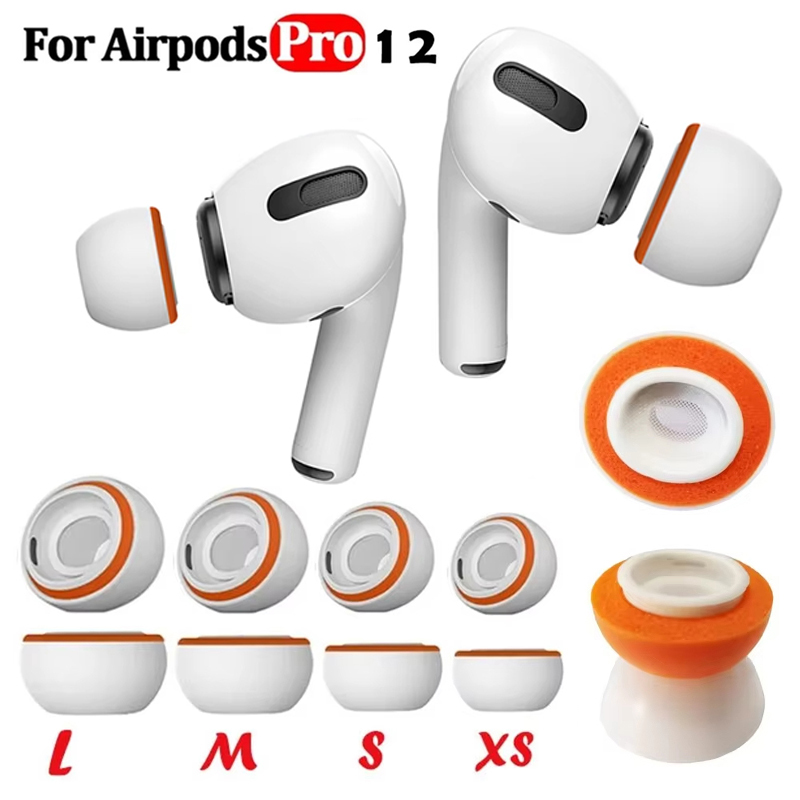 2pcs Memory Foam Ear Tips For AirPods Pro 2 1 Silicone Ear Cushion Replacement Earphone Earpads Ear Plug Cap Accessories