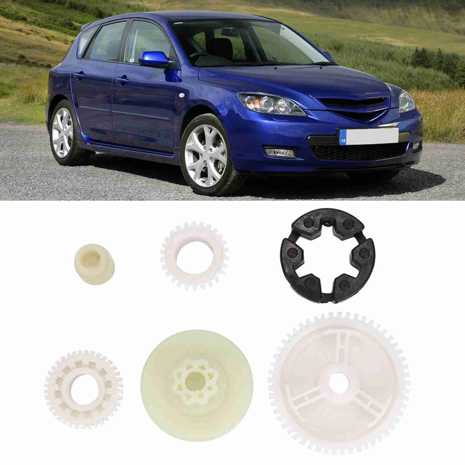 6pcs Car Power Window Regulator Motor Gear Kit For Mazda 3 5 6 CX-7 CX-9 RX-8 Replacement Parts Interior Accessories