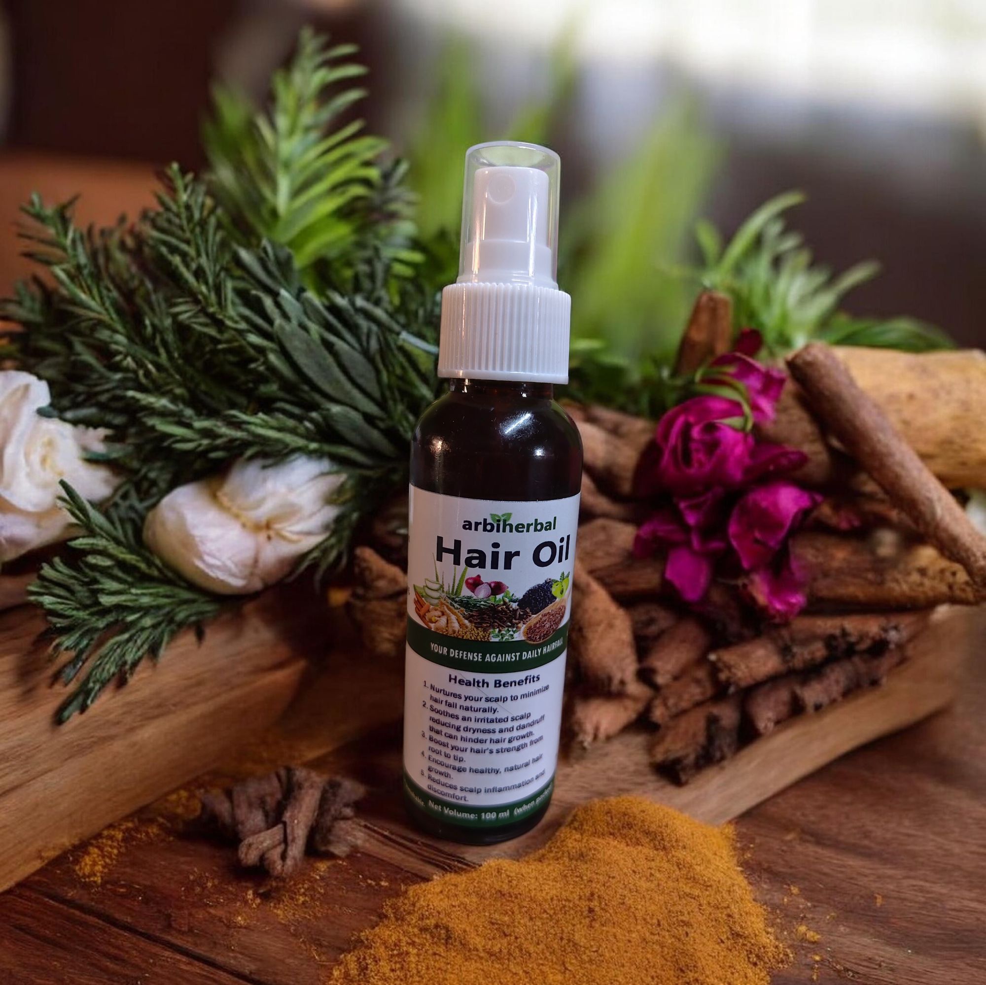 Arbi Herbal Hair Oil, Your defense against daily hairfall, 100 ml, Handmade