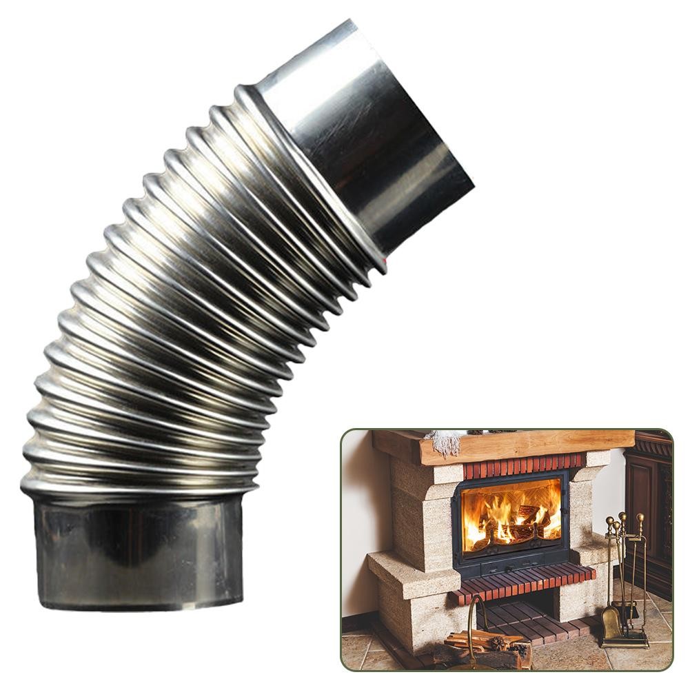 1 PCS Stainless Steel 45 Degree Elbow Tube Chimney Insert Curved Multi Flue Pipe Stove For Outdoor Camping Stoves Chimney