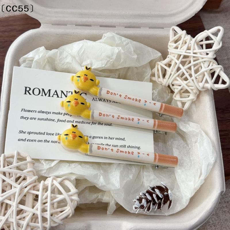 1/2Pcs Yellow Chick Pink Bear Hair Clips Cute Cartoon Duckbill Clips Sweet Side Hairpins For Girls Hair Accessories〔CC55〕