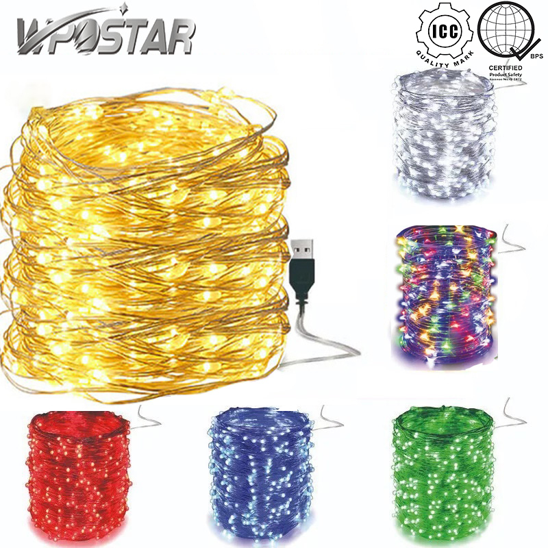 USB LED String Light 1M 3M 5M 10M Fairy Lights Copper Wire Wedding Garland Lights for Holiday Party Decor