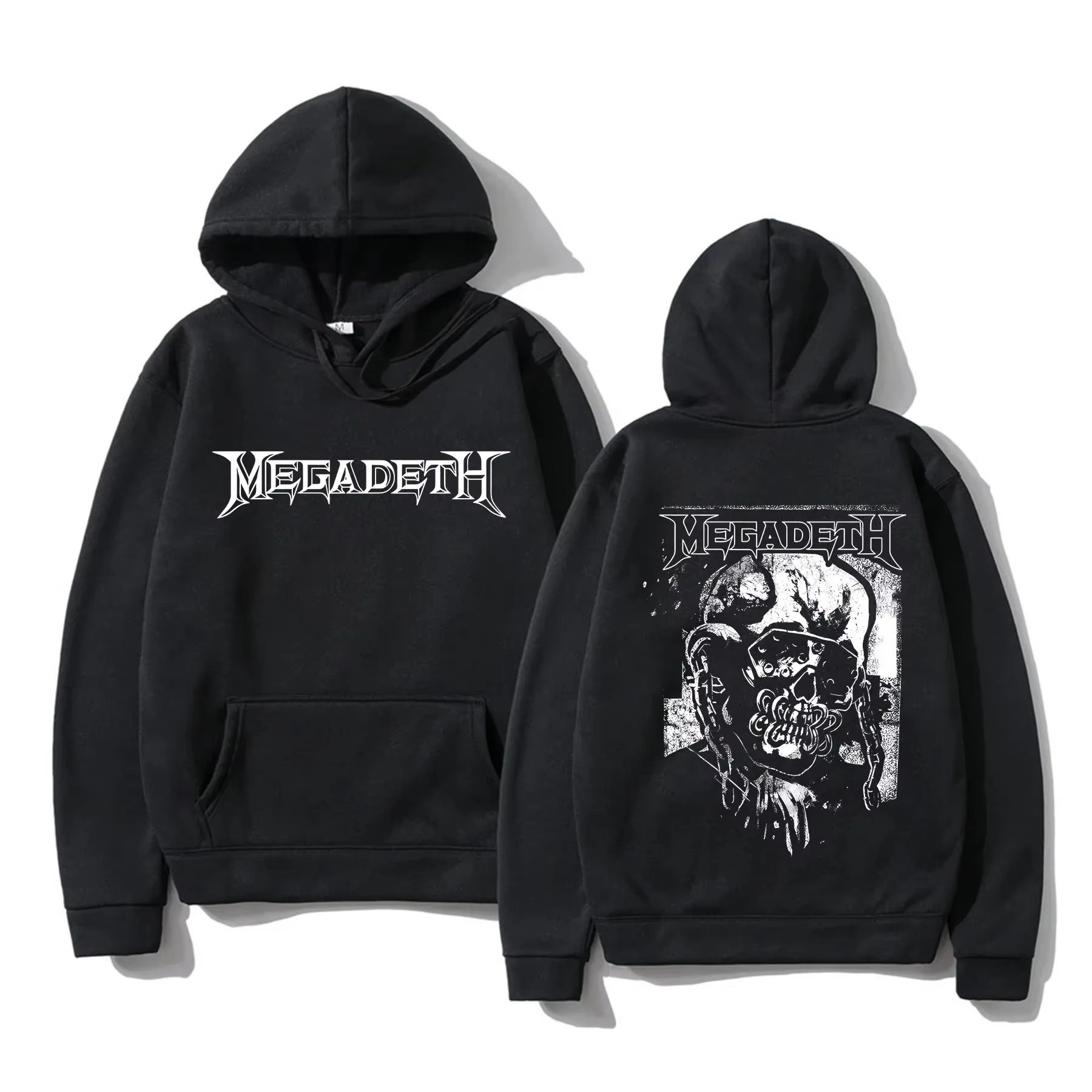 Winter Oversized Essential Men Megadeths 'Hi-Con Vic' (Black) Hoodies Women Thermal Sweatshirt Ladies Long Sleeves Unisex
