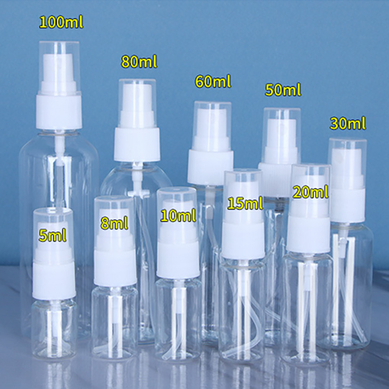 5pcs/Pack Refillable Bottles Transparent Plastic Perfume Atomizer Mini Empty Spray Bottle for Travel