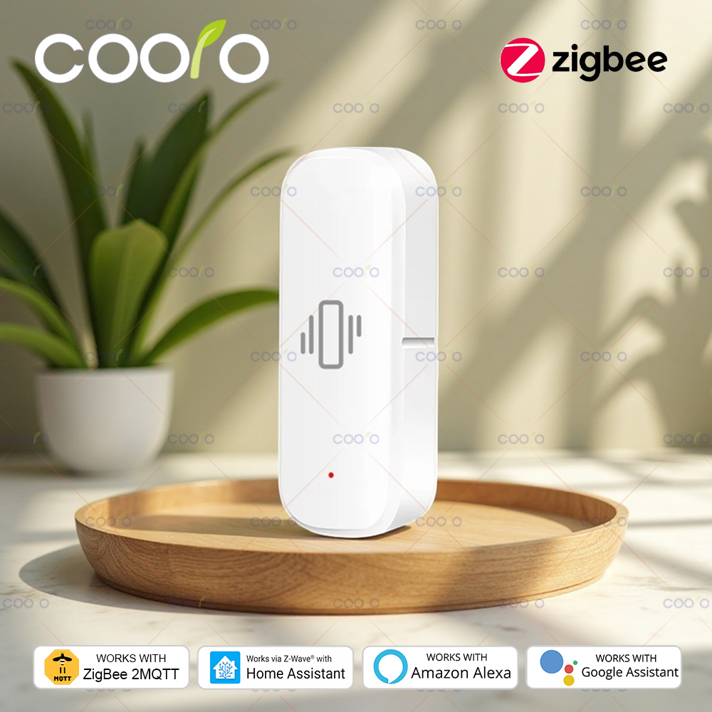 Smart Vibration Sensor ZigBee Sensor Monitor App Control Security Protection Sensor Motion Shock Alarm Support Zigbee2mqtt